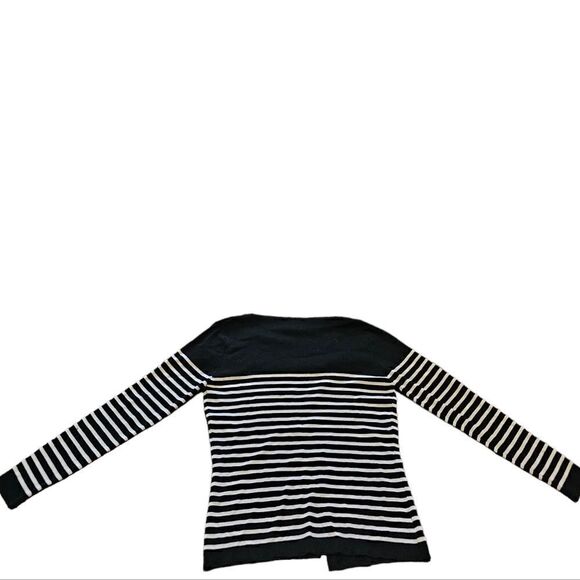 Women's FINITY Knit Striped Open Cardigan Small - Picture 4 of 5